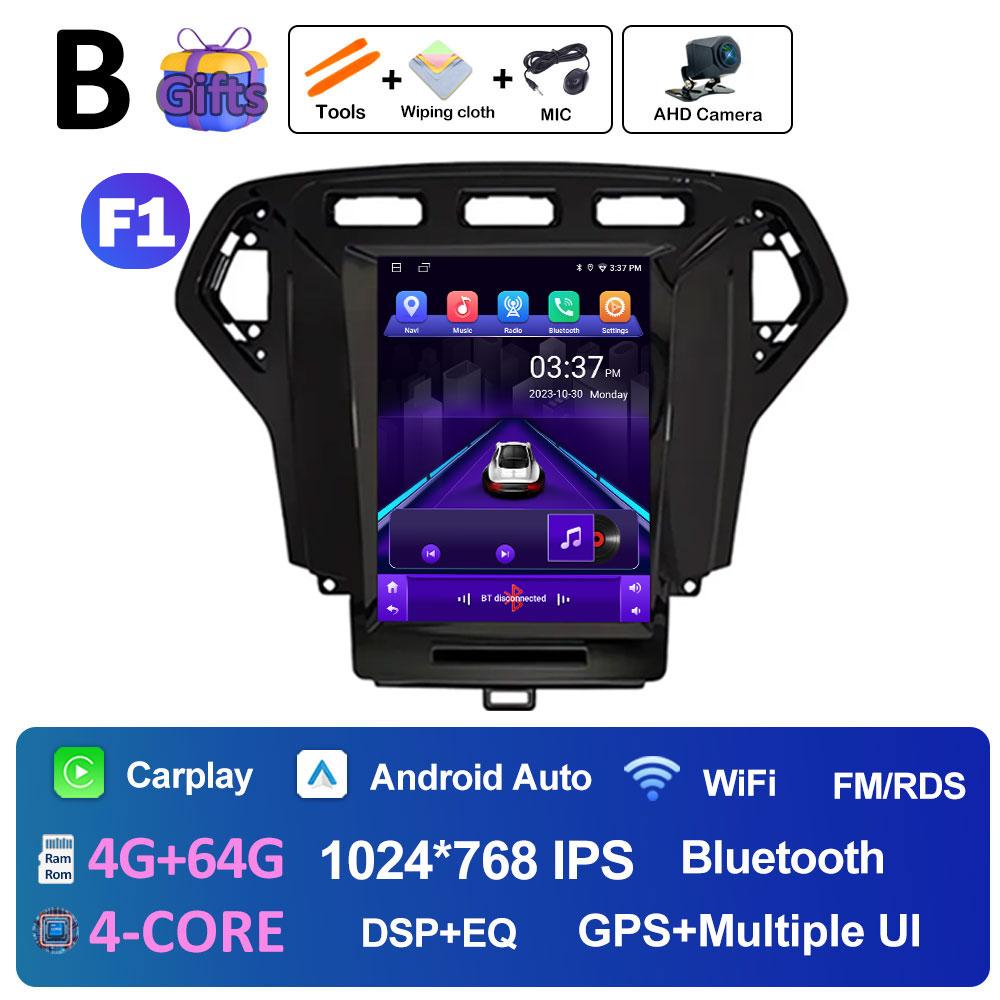 Автомобильный аудиоплеер Android Auto Wireless Carplay для Ford Mondeo 4 2006 2007 2008 2009 2010 Вентилятор охлаждения DSP Stereo Bluetooth WIFI
