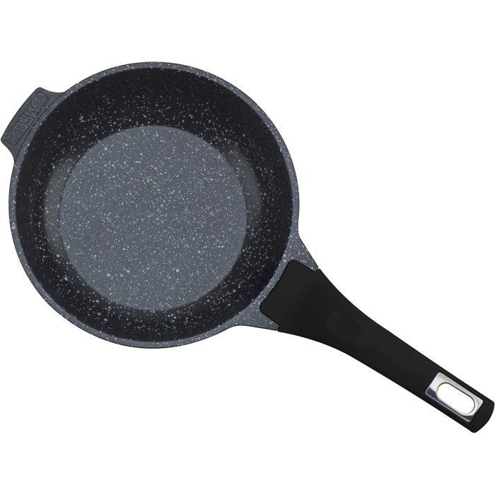 Poêle-Sauteuse - Tous feux dont induction - GSW - TITANIUM GRANIT Advanced - Ø 24 cm - Fonte d'aluminium massive - Sans PFAS - Noir