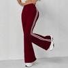 Womens High-Waist Wide Leg Trousers Straight Slim Casual Pants American Style Flared Long
