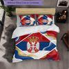 Serbia Pattern 3 Pieces Bedding Set Soft Microfiber Duvet Cover with Pillow Cases for Bedroom