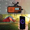 Outdoor Emergency Radio with SOS Alarm Flashlight Solar Powered Hand Crank Rechargeable Radio Camping AM/FM/SW Full Band Portable Radio