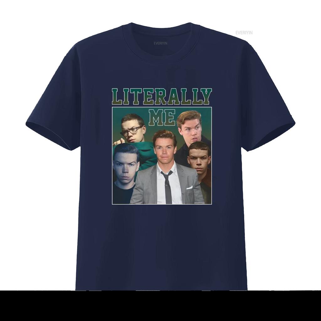 Will Poulter Literally Me Vintage T Shirt Cotton Vintage Washed Slightly Unisex Streetwear Top For Everyday Wear