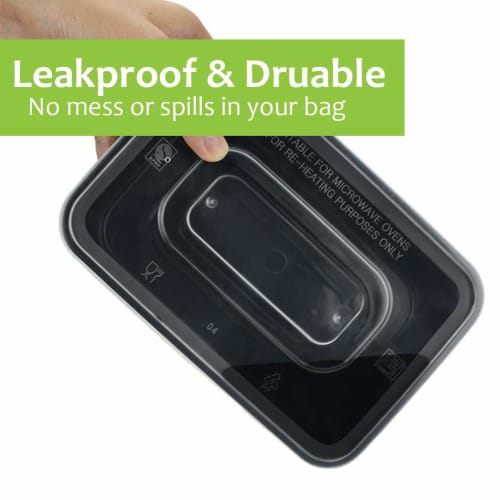 AIFUSI Meal Prep Containers, 50-Pack (750ml / 26oz) Food Storage Containers with Lids, Disposable Bento Boxes, Reusable Plastic Lunch Boxes, Kitchen F