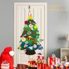 Felt Christmas Tree for Toddlers DIY Xmas Tree Set with Ornaments Indoor Christmas Door Wall Hanging Decorations Xmas Activities Gifts for Kids