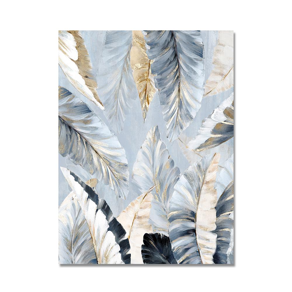 Абстрактные золотые пальмовые листья, постер, декор для комнаты, скандинавское растение, холст, картина, настенное искусство для гостиной, интерьер, домашний декор
