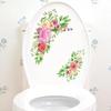 1 Pcs Flower Mural Toilet Stickers Bathroom Decoration Stickers Bathroom Decors Self-adhesive Paintings Removable PVC Sticker