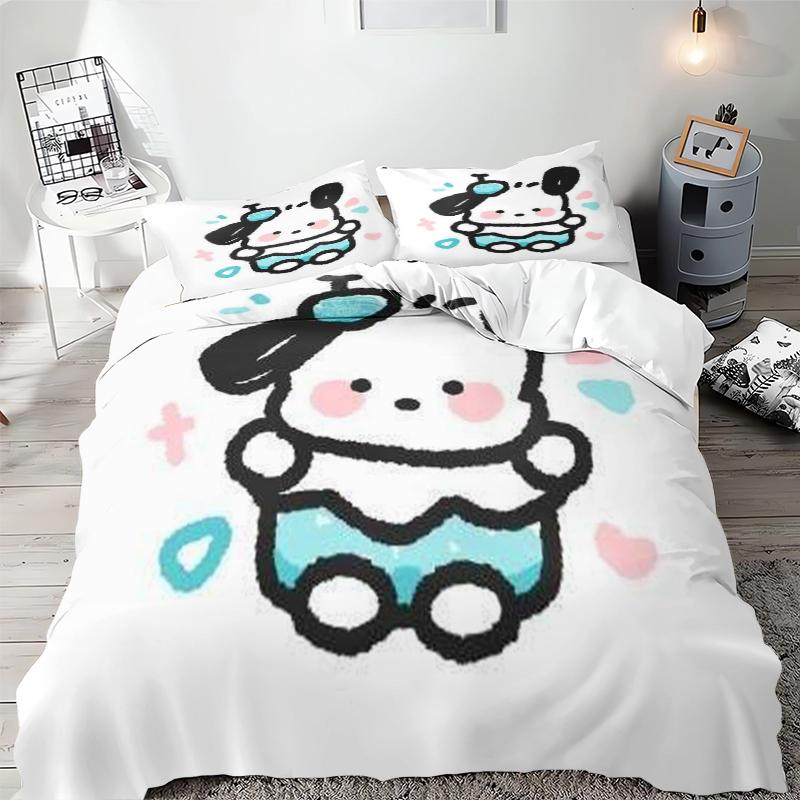 Sanrio Pochacco Bedding Sets Comforter Cover Bed Cover Duvet Cover Pillow Case 2-3 Pieces Sets Kids Bedroom Decoration