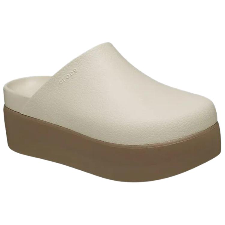 Crocs Женские тапочки из ЭВА с защитой от истирания, с закрытым носком, бежево-коричневые 209869-2MS