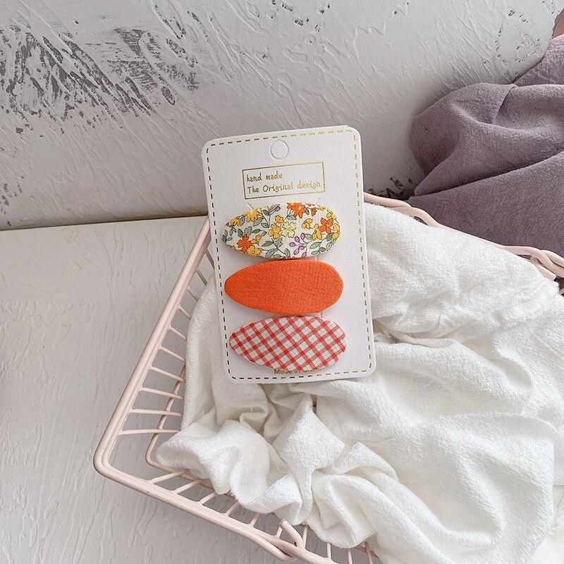 3 шт., детские заколки ярких цветов, милые заколки для волос для девочек, повязка на голову, детские милые металлические модные аксессуары для волос с цветочным принтом, украшения