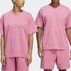 Adidas Originals X Pharrell Williams Collaboration Solid Sports Crew Neck T-Shirt Unisex Tops Pink HF9954
