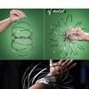 Decompression Magic Bracelet Flow Ring Anti-Stress Kinetic Spring Stainless Steel 3D Shaped Sensory Color Rings Fun Party Toys