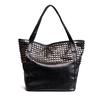 Women's Leather Shoulder Bag Casual Feminine Tote Bag Feminine Fashion Vintage Bag Brief Shoulder Large Black Bags