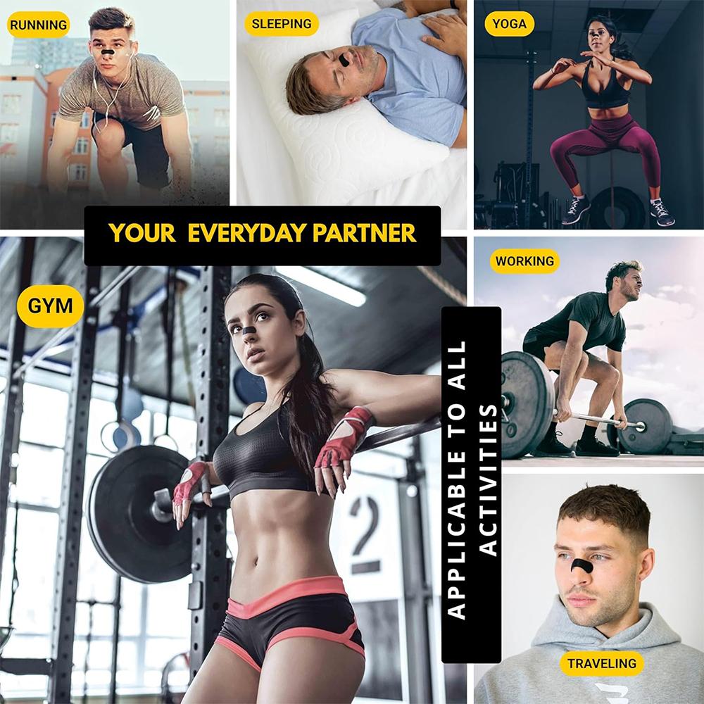 Полоски для носа против храпа для коррекции дыхания, физическое расширение, дышащий назальный пластырь, улучшение сна, назальные полоски против храпа