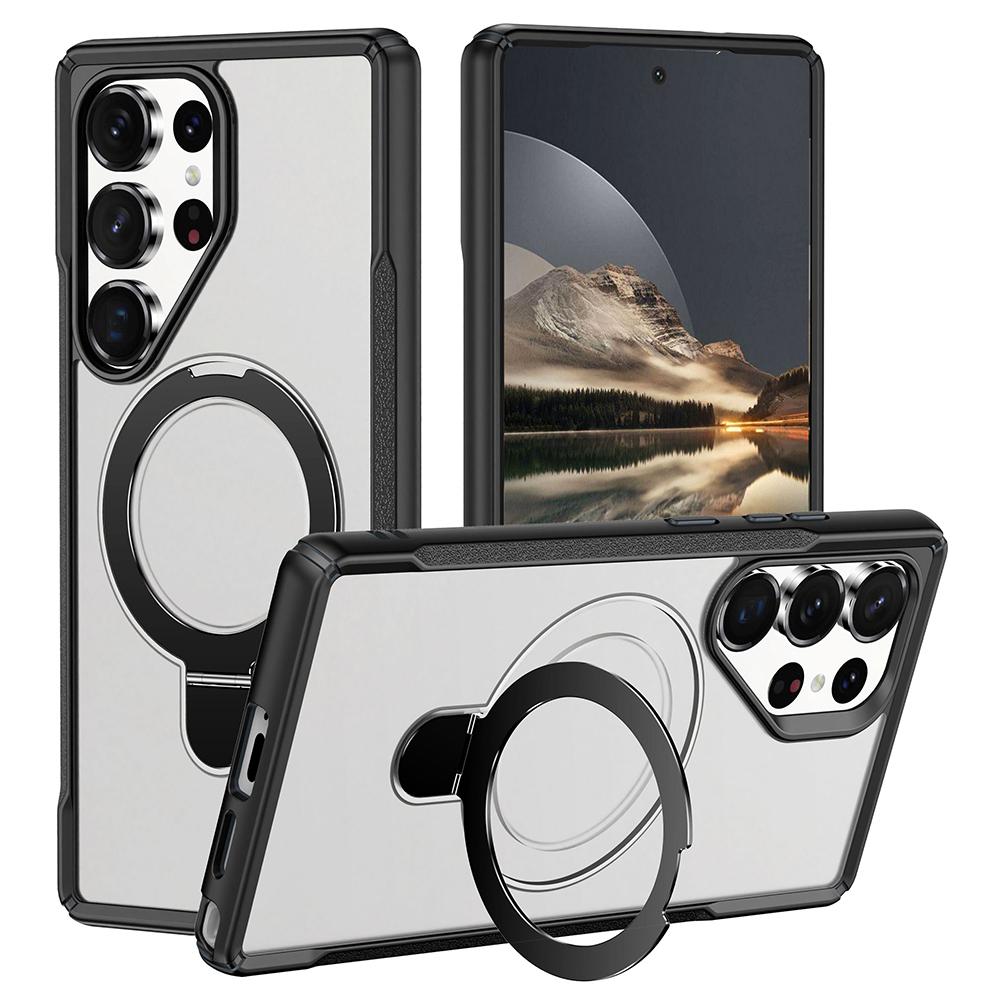 For Samsung Galaxy S25 Ultra Case with Magnetic Kickstand TPU+PC Anti Drop Phone Cover