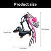 Stylish Dachshund Pendant with Soft Rope Tassels Key Holder Fashion Charm PU Texture Perfect for Bags or Car Decoration