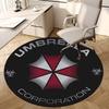 1 шт. Круглый ковер с логотипом Корпорации Umbrella, Изготовлен из полиэстера, Идеально подходит для украшения офисных кресел, гостиных