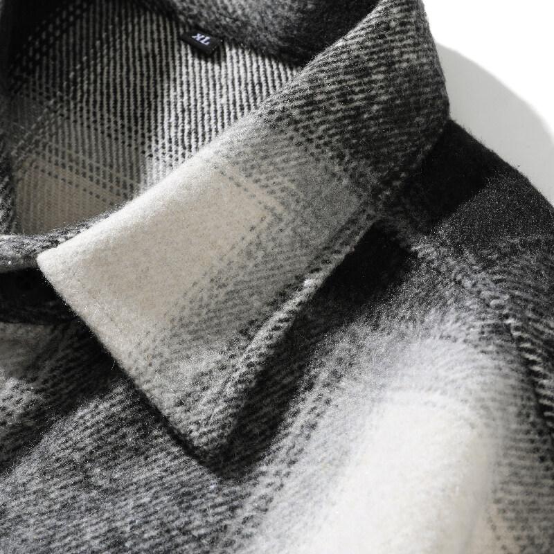 Cozy Up Double Pockets Mens Designer Plaid Shirts Camisas Streetwear 2025 Vintage Work Shirt Man Casual Loose Hip Hop Cardigans Jacket