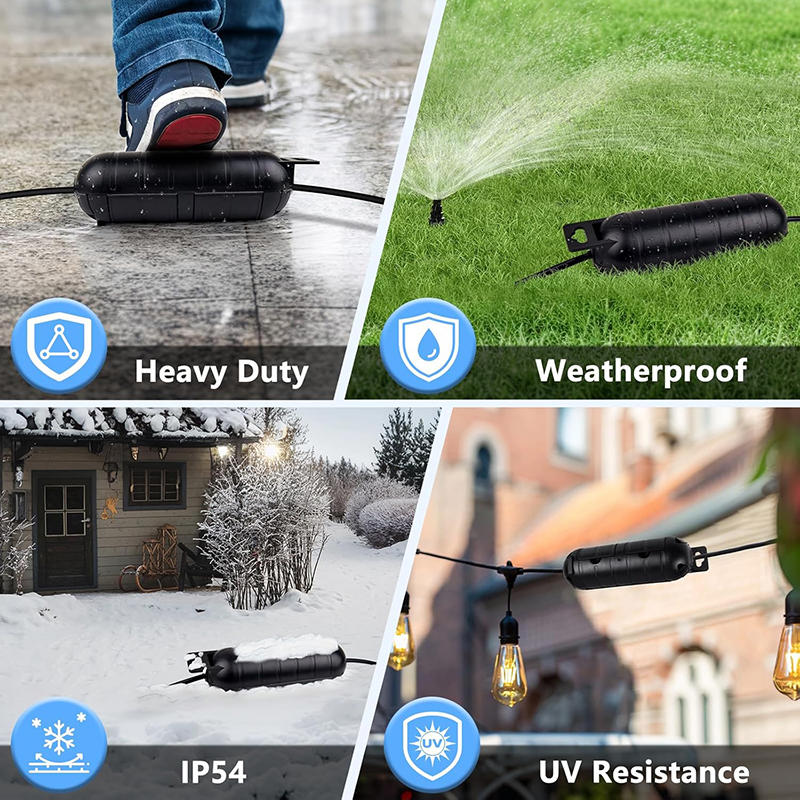 Outdoor Waterproof Electrical Junction Box - IP65 Rated Plastic Enclosure for Garden Security Light Sensor Wire Connection