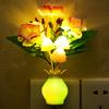 Creative Colorful Led Night Light Luminous Vase US Plug-in Smart Lamp Control Induction Bedroom Sleep for Home Decor