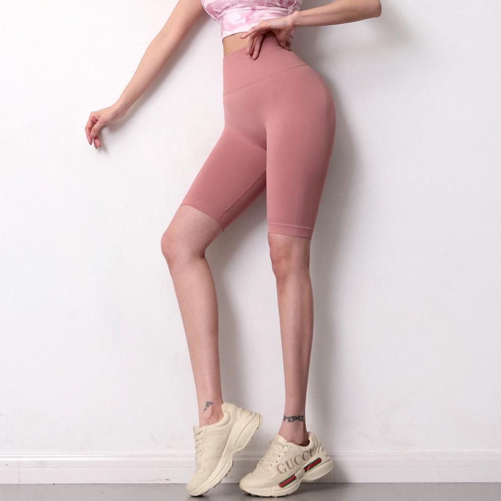 Суперэластичные брюки для фитнеса с высокой талией, обтягивающие бедра, дышащие, быстросохнущие, с пятью точками для езды на велосипеде