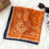 New small square scarf women's versatile spring, autumn and winter cotton scarf warm silk scarf foreign fashion lace-up scarf headscarf