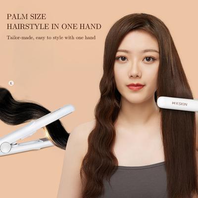K·SKIN K7 Мини-бигуди и выпрямитель для волос двойного назначения Маленькая прямая машинка для стрижки прямых волос Маленькая машинка для стрижки Bang Fluffy Perm Машинка для стрижки волос K7 Машинка для стрижки