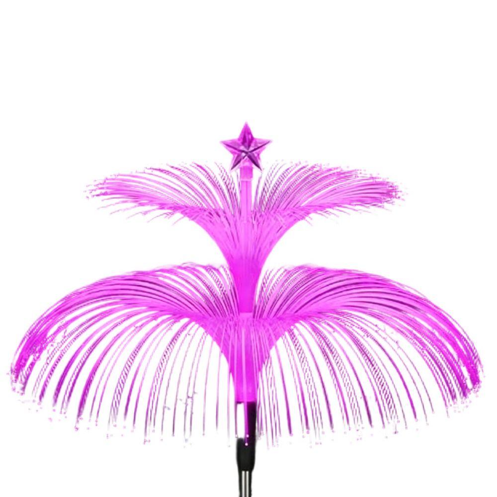 Colorful Outdoor Solar Light Waterproof Fiber Optic Lamp New Solar Jellyfish Lamp Landscape Light