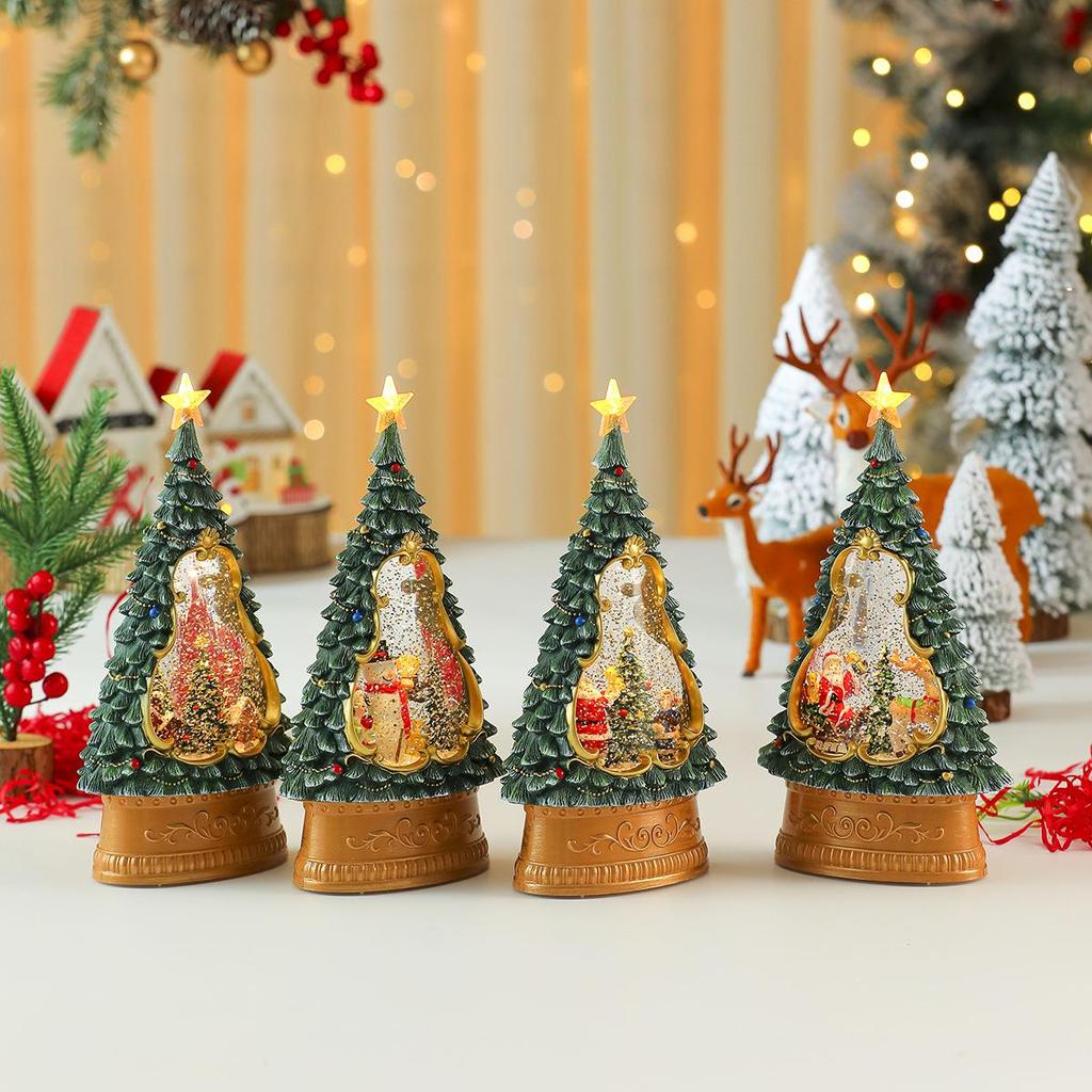 Musical Glowing Christmas Tree Ornaments with Automatic Snowfall - Perfect Gift for Girlfriend or Kids