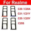 Лоток для SIM-карты для Realme C20 C20A C21 C25 C21Y C25Y C25S, двойной слот для SIM-карты, держатель адаптера, запасные части