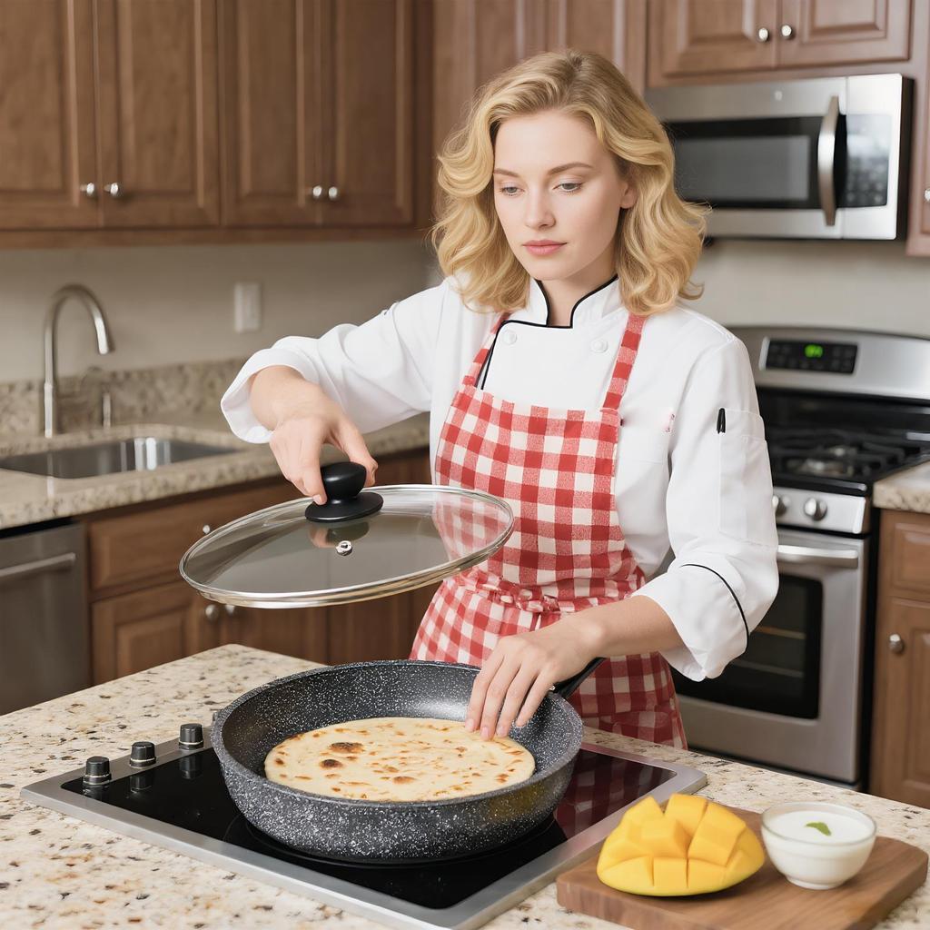 Frying Pan Induction Nonstick Frying Pan Skillet Metal Cookware Kitchen Supplies for Induction Ceramic Stove Cooktop Egg Steak