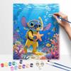 Disney Digital Oil Painting Art Kit Underwater Diver Stitch Hand Filled Home Decor