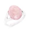 Silver Ring 'Meghan' Silver Rose Quartz (rhodium) - 15x11 Mm