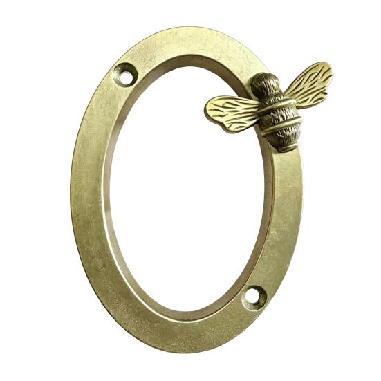 Bee House Number for Outside, Weather-proof Alloy Floating Address Numbers, Metal Number Sign for Door, Mailbox, Wall, Yard