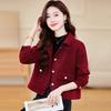 POLO воротник маленький ароматный короткая куртка осень и зима новый повседневный универсальный простой однобортный топ