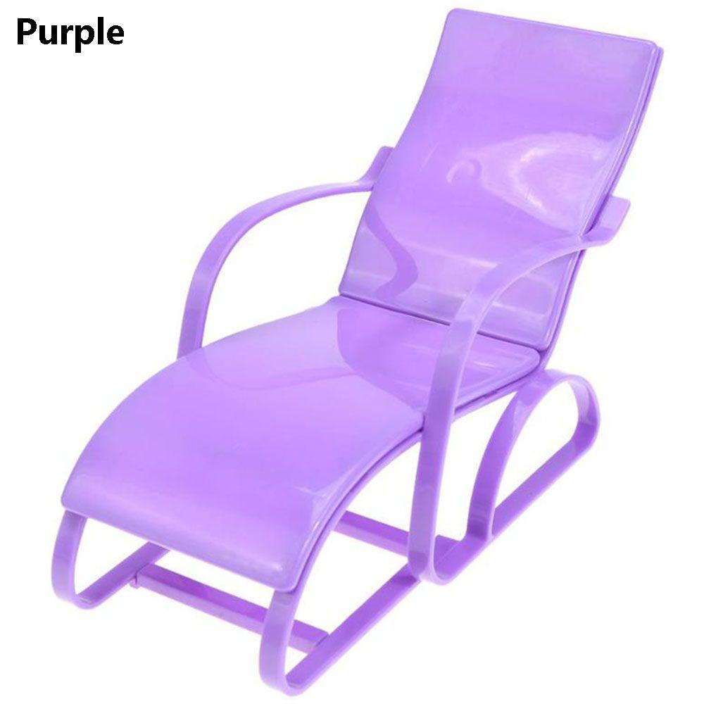 Children' Gift Garden Bench Toy Accessories Doll Beach Chair Foldable Deckchair Dollhouse Furniture