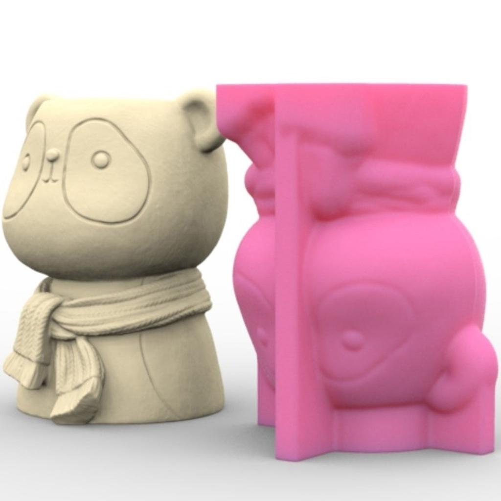 Животное Панда Бетон Силиконовая Форма Суккулент Цветочный Горшок Глиняный Цемент Гипсовые Формы Домашний Сад Цветочные Горшки Формы Поделки