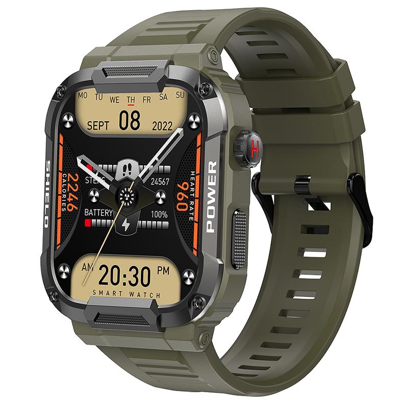 1.85" Outdoor 5atm Waterproof Smart Watch Men 400 Mah Large Battery Ai Voice Assistant Bluetooth Call Smartwatch Man