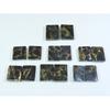 108Cts. Натуральный Черный Медный Бирюзовый Октагон Кабошон Парный Набор 7 Пар A-142
