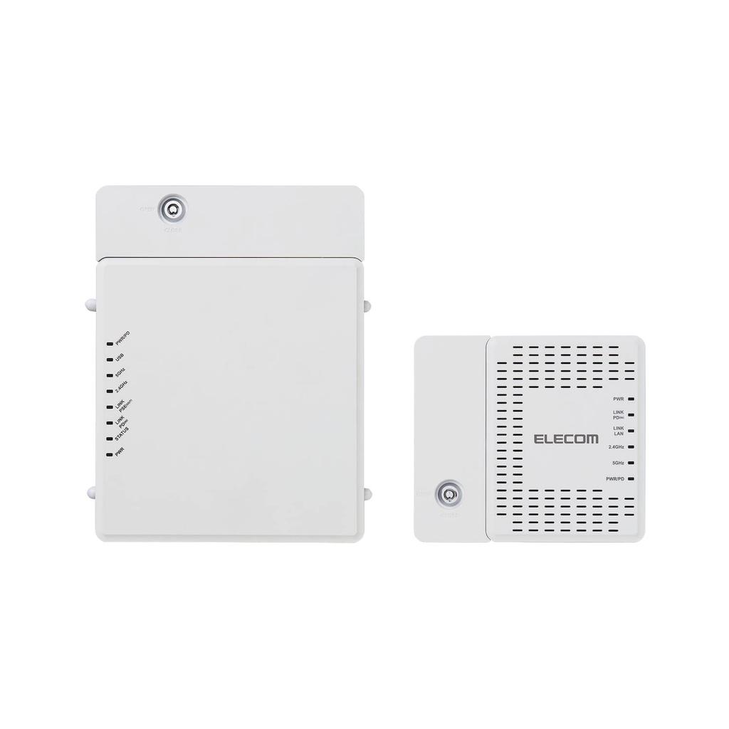 Elecom Corporate Wireless Access Point 11ax Simultaneous Communication Web Smart Small Housing White Wi-Fi6 5GHz/1201Mbps + 2.4GHz/574Mbps WAB-S1775