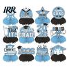 Waterproof Graduation Decorations 12Pcs 2026 Honeycomb Decor 3D Centerpieces for Commencement Party Red & Stars And Badges Black Theme