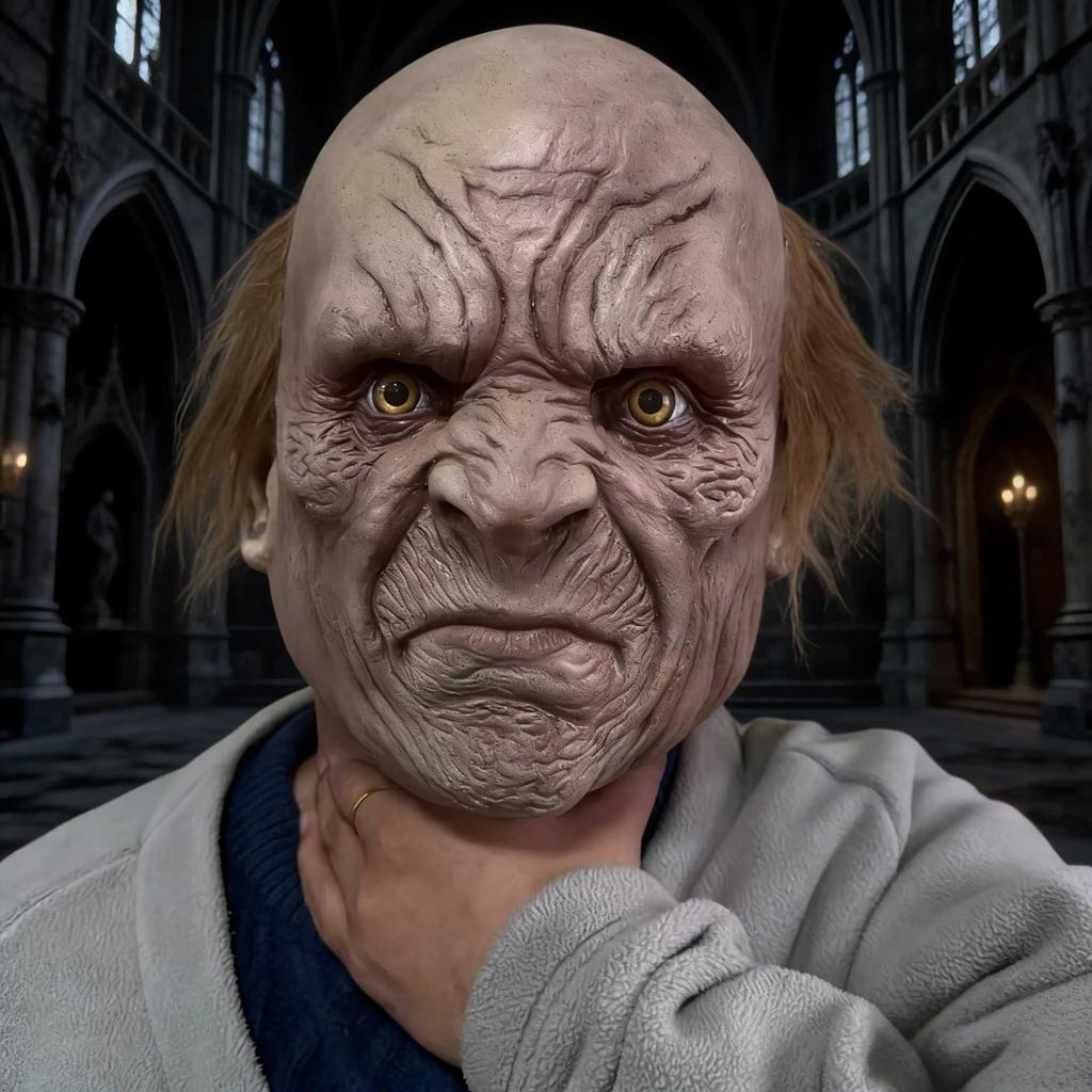 Fierce Old Man Halloween Horror Mask Latex Headgear Mask