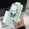 Чехол из ТПУ с рисунком бабочки и текстурой из кожи для iPhone 16 Pro Max 15 Pro 14 13 12 11, мягкий матовый противоударный, защита линз, тонкий чехол для телефона