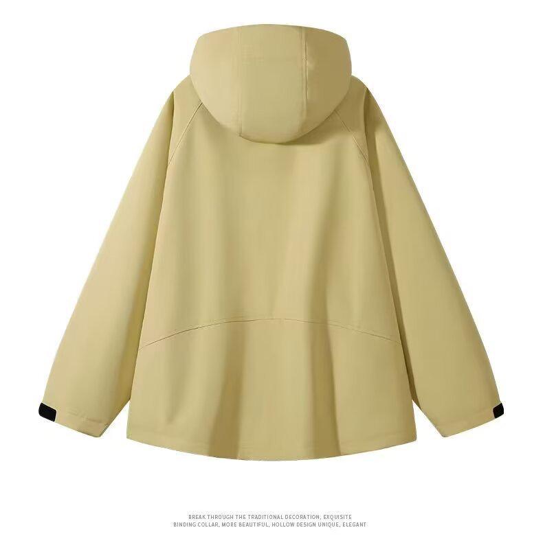 Unisex American Style Waterproof Hooded Windbreaker Jacket for Autumn Camping and Sports