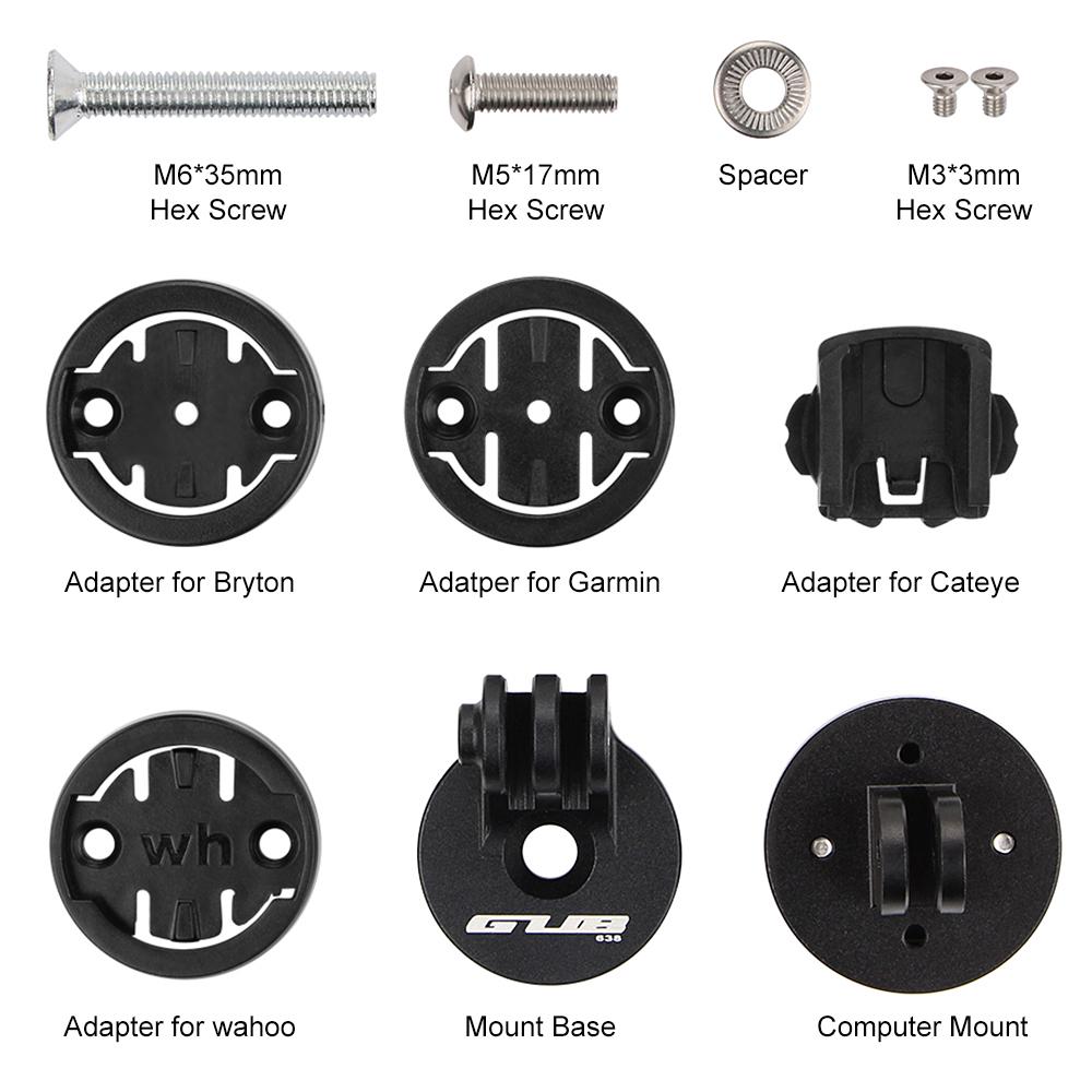 Регулируемый держатель на верхнюю крышку выноса велосипеда с 4 адаптерами для Garmin, Bryton, Cateye,