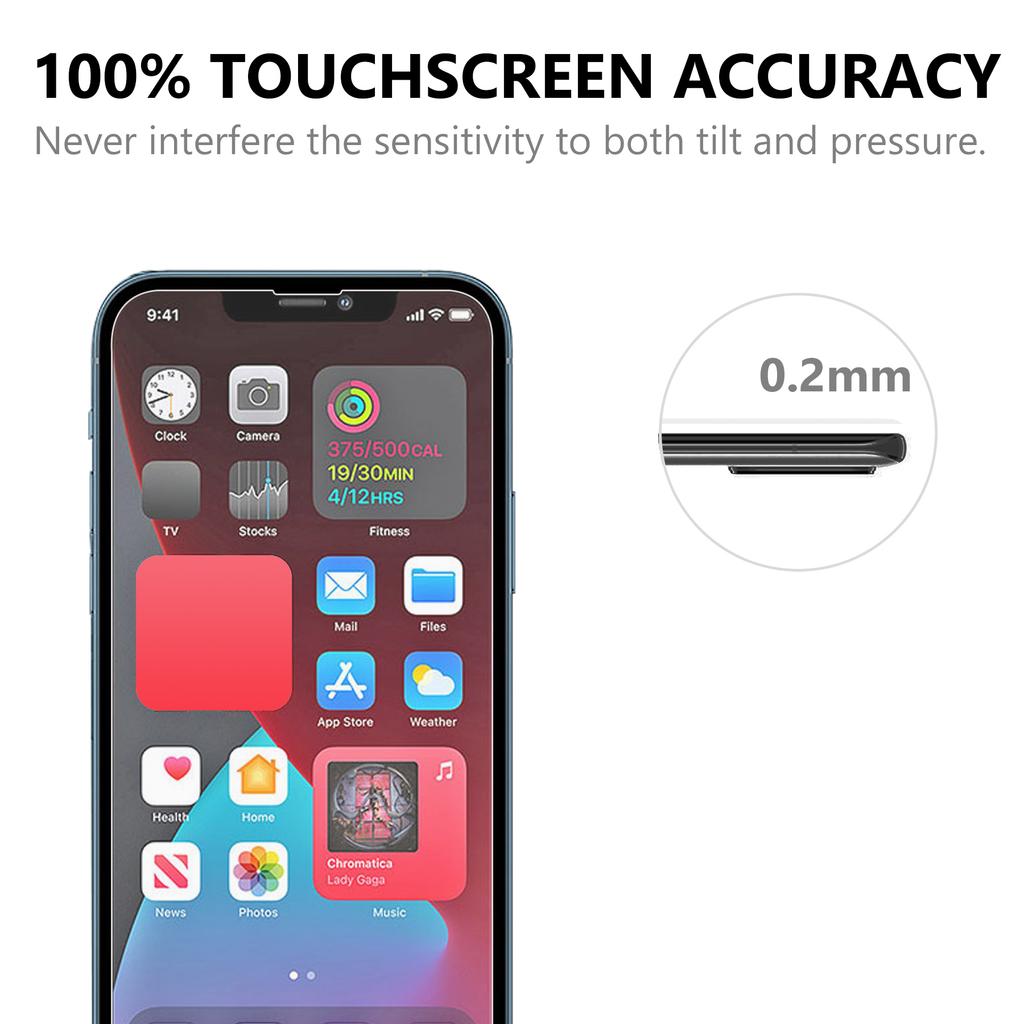 2PCS 9H 2.5D Tempered Glass Screen Protector for iPhone 13 Pro Max/14 Plus