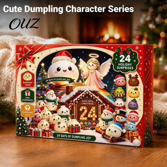 Holiday Countdown Toy Christmas Squeeze Advent Calendar 2026, 24 Days Mini Dumpling Gift Box Figures Calendar, Stress Relief Sensory Toys for