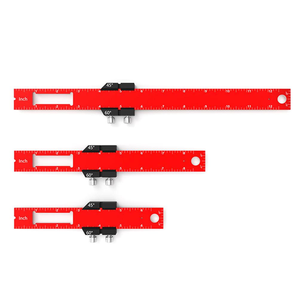 Линейка с Т-образной дорожкой Линейка для деревообработки Точная карманная линейка Металлическая логарифмическая линейка Дюймовая и метрическая Разметочная линейка Т-образного типа Квадратная линейка