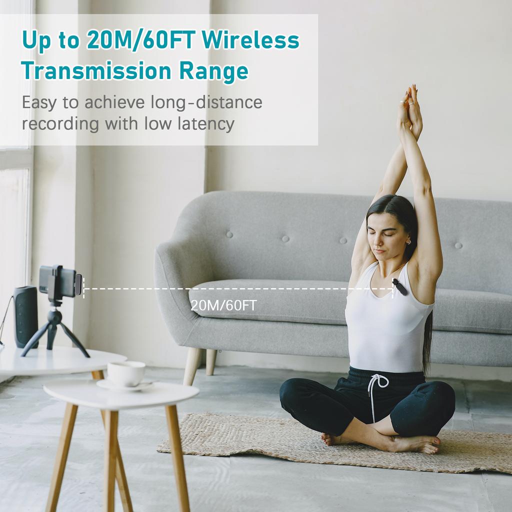 Портативная беспроводная микрофонная система OnetriggerTwo с микрофоном для записи видео, передача 20 м