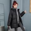 2024 Winter Plus Size Korean Style Mid-Length Thickened Cotton Coat for Women