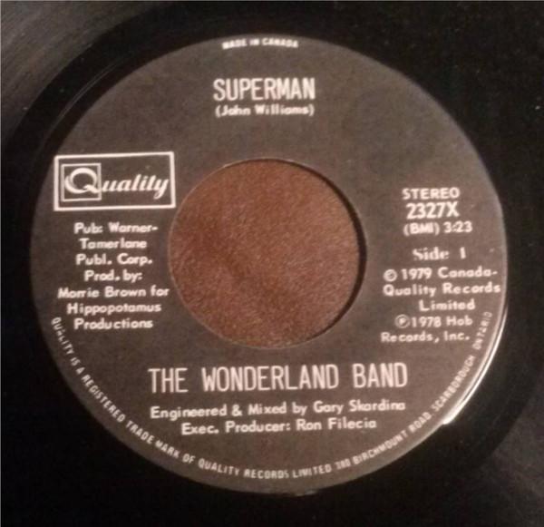 7-дюймовая пластинка WONDERLAND BAND - Superman 2327X Качество 1979 Канада Танцевальная и электронная Музыка Б/у